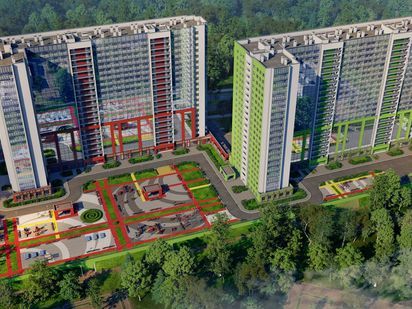 Комплекс будет состоять из двух 22-х этажных корпусов. ЖК «Геометрия»|Новострой-СПб