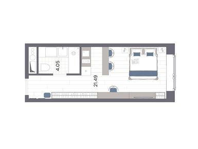 Планировки студии-апартаменты в Апарт-отель Ladozhsky Avenir (Ладожский Авенир)