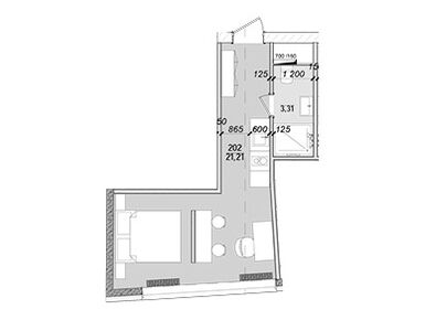 Планировки студии-апартаменты в Апарт-отель «IZZZI на Гороховой» 