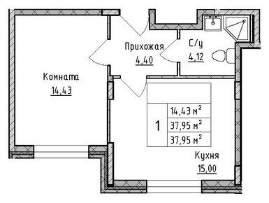 Планировки двухкомнатные в ЖК «Верево-Сити»