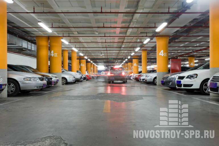 Паркинг в новостройке Петербурга