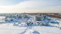 ЖК «Grona Lund». Вид готовых корпусов и прилегающей территории.  Аэрофотосъемка от 13.02.2019г.