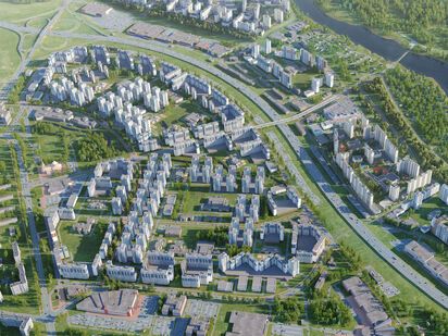 Проект редставляет собой разделенный на несколько кварталов самостоятельный жилой массив. ЖК «Цветной город»|Новострой-СПб