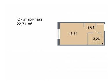 Студия 22.71 кв.м, Инвест-отель «Про.Молодость», 4 889 032 руб.