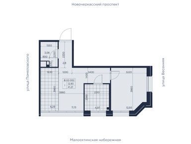 Планировки однокомнатные в Архитектурный комплекс Akzent (Акцент)