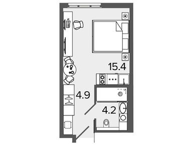 Планировки студии-апартаменты в МФК ARTSTUDIO M103