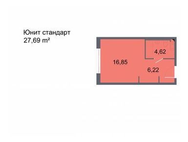 Студия 27.69 кв.м, Инвест-отель «Про.Молодость», 5 344 641 руб.