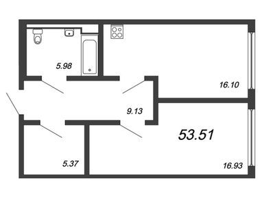 Планировки 1-к. апартаменты в Апарт-комплекс Valo (Вало)