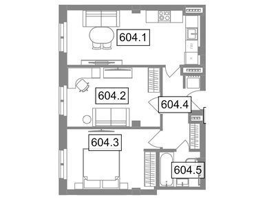 Планировки 3-к. апартаменты в ЖК «Наследие на Марата»