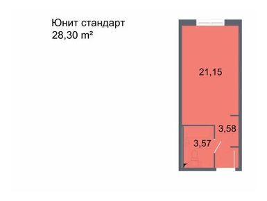 Студия 28.30 кв.м, Инвест-отель «Про.Молодость», 5 321 051 руб.
