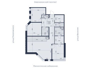 Планировки трехкомнатные в Архитектурный комплекс Akzent (Акцент)