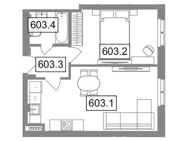2-комнатные 43.40 кв.м, ЖК «Наследие на Марата», 14 007 500 руб.