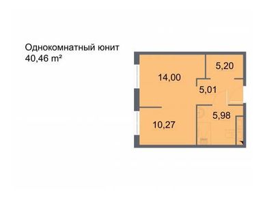 1-комнатная 40.46 кв.м, Инвест-отель «Про.Молодость», 7 515 506 руб.