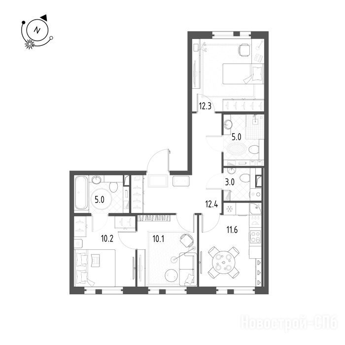 Продажа трехкомнатной квартиры, Шушары пос., пос. Шушары, ул. Школьная ...