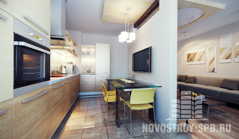 Понятие «большая кухня» ассоциируется с недвижимостью сегментов бизнес и элит